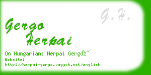 gergo herpai business card